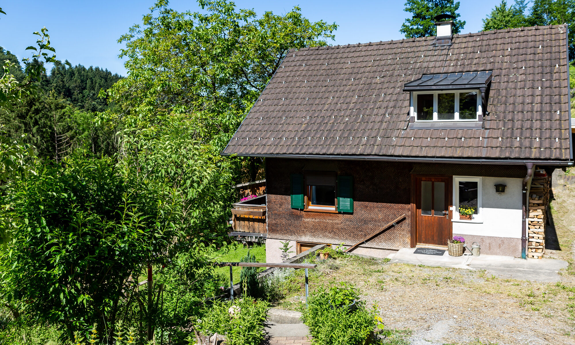 Eingang zum Ferienhaus in Eschenau, Dornbirn